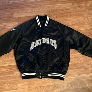 Raiders Satin Bomber Jacket XXL Vintage